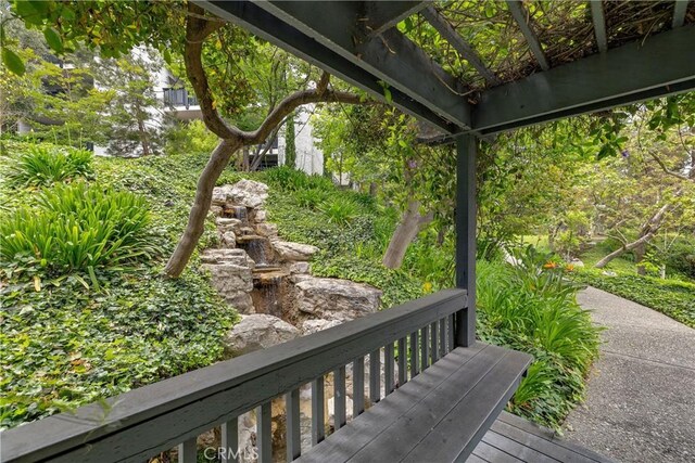 3605 W Hidden Ln Unit 307, Rolling Hills Estates, CA 90274 - view of wooden terrace