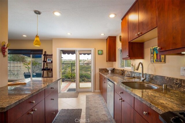4 Amherst, Laguna Niguel, CA 92677 - kitchen with a sink, dishwasher, plenty of natural light, recessed lighting, and light tile patterned flooring