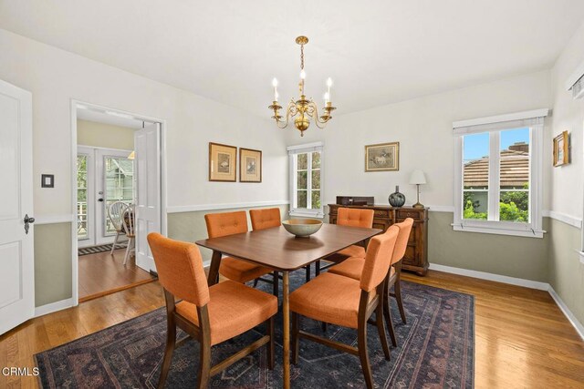 346 Stedman Pl, Monrovia, CA 91016 - dining room with a chandelier and wood finished floors
