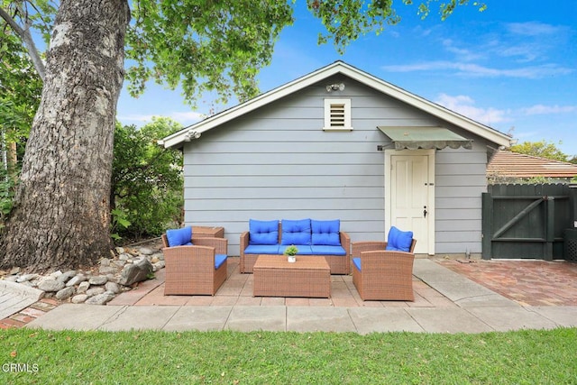 346 Stedman Pl, Monrovia, CA 91016 - rear view of property with outdoor lounge area and a patio area