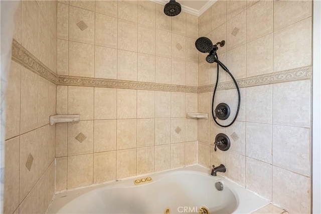 1914 S W View St, Los Angeles, CA 90016 - full bathroom featuring crown molding and shower / tub combination