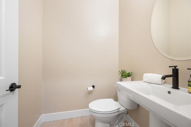 176 Tango Way, San Luis Obispo, CA 93401 - half bathroom with baseboards and wood finished floors