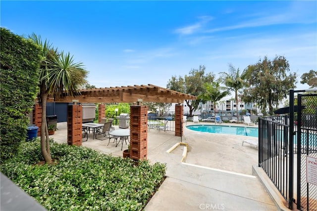 3505 Angelucci St Unit 2E, San Diego, CA 92111 - community pool with a pergola and a patio area