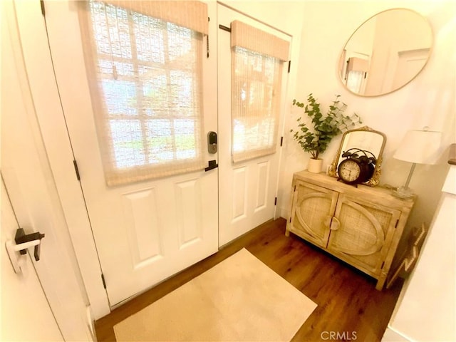 2416 Hialeah Cir, Norco, CA 92860 - doorway with dark wood-style flooring