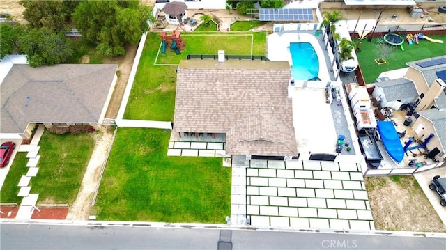 2416 Hialeah Cir, Norco, CA 92860 - aerial perspective of suburban area featuring a pool area