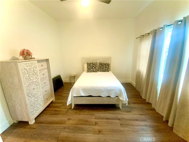 2416 Hialeah Cir, Norco, CA 92860 - bedroom with wood finished floors, ceiling fan, and baseboards