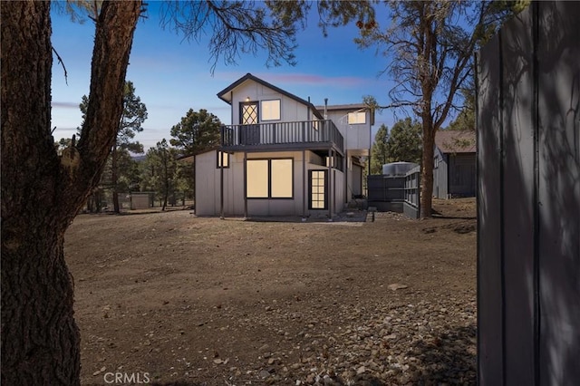 1850 Pond, Big Bear City, CA 92314 - back of house featuring a balcony