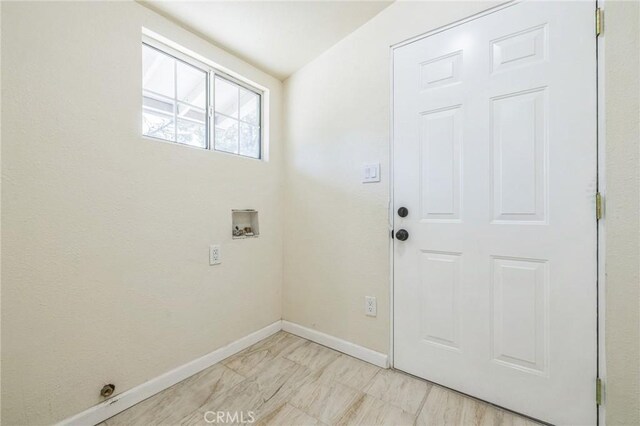 1850 Pond, Big Bear City, CA 92314 - laundry area featuring baseboards and washer hookup