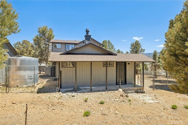1850 Pond, Big Bear City, CA 92314 - rear view of property with a gate, roof with shingles, and covered porch