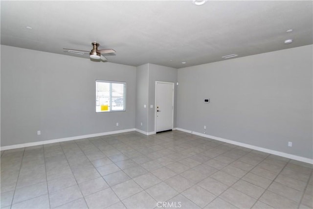 12612 Maui Way, Desert Hot Springs, CA 92240 - spare room with ceiling fan and baseboards