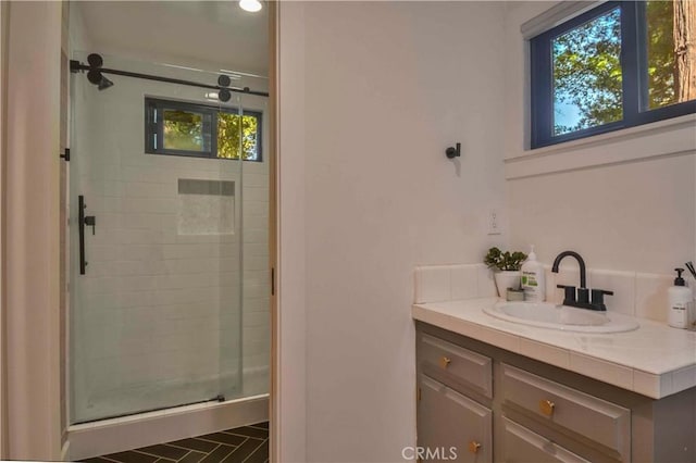 644 Grass Valley Rd, Lake Arrowhead, CA 92352 - full bathroom with a stall shower and vanity