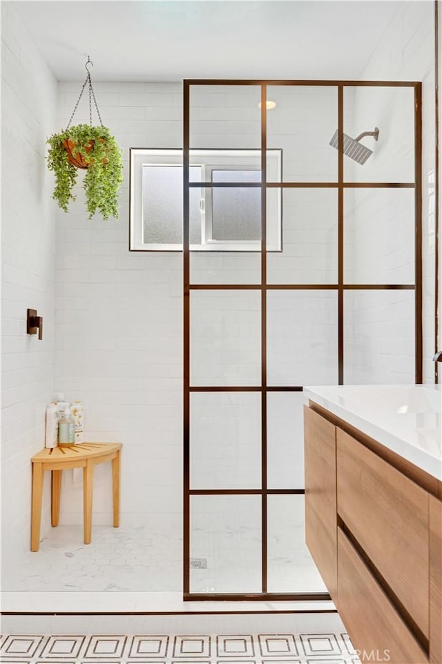 4901 Ethel Ave, Sherman Oaks, CA 91423 - bathroom featuring vanity and a tile shower