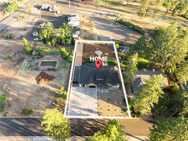 4956 Malibu Dr, Paradise, CA 95969 - aerial view of property and surrounding area featuring property parcel outlined