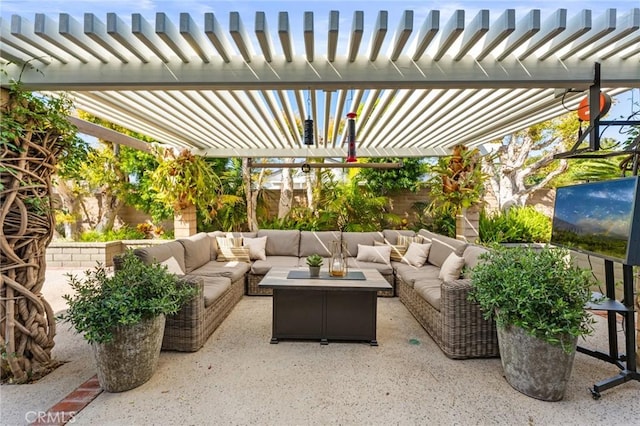 5291 Strasbourg Ave, Irvine, CA 92604 - view of patio / terrace featuring an outdoor living space and a pergola