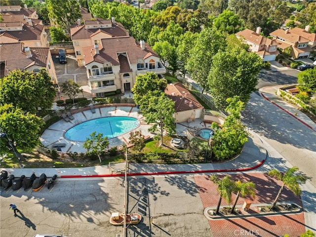 19852 Sandpiper Pl Unit 96, Newhall, CA 91321 - aerial view of residential area featuring a pool