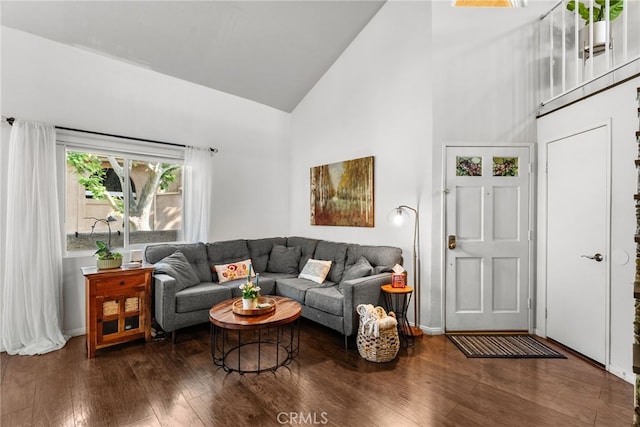 19852 Sandpiper Pl Unit 96, Newhall, CA 91321 - living room with high vaulted ceiling and wood finished floors