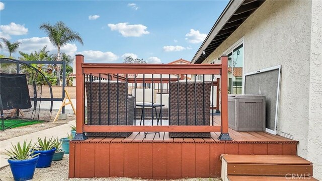 7906 Appaloosa Ct, Rancho Cucamonga, CA 91701 - wooden deck with cooling unit
