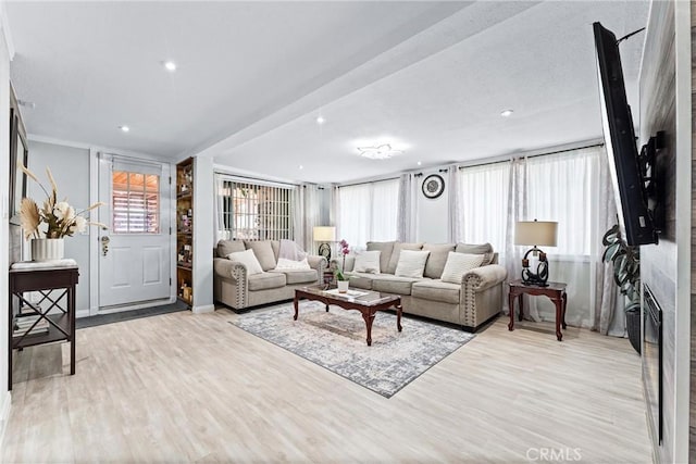 20402 Pioneer Blvd, Lakewood, CA 90715 - living area featuring light wood-style flooring and recessed lighting