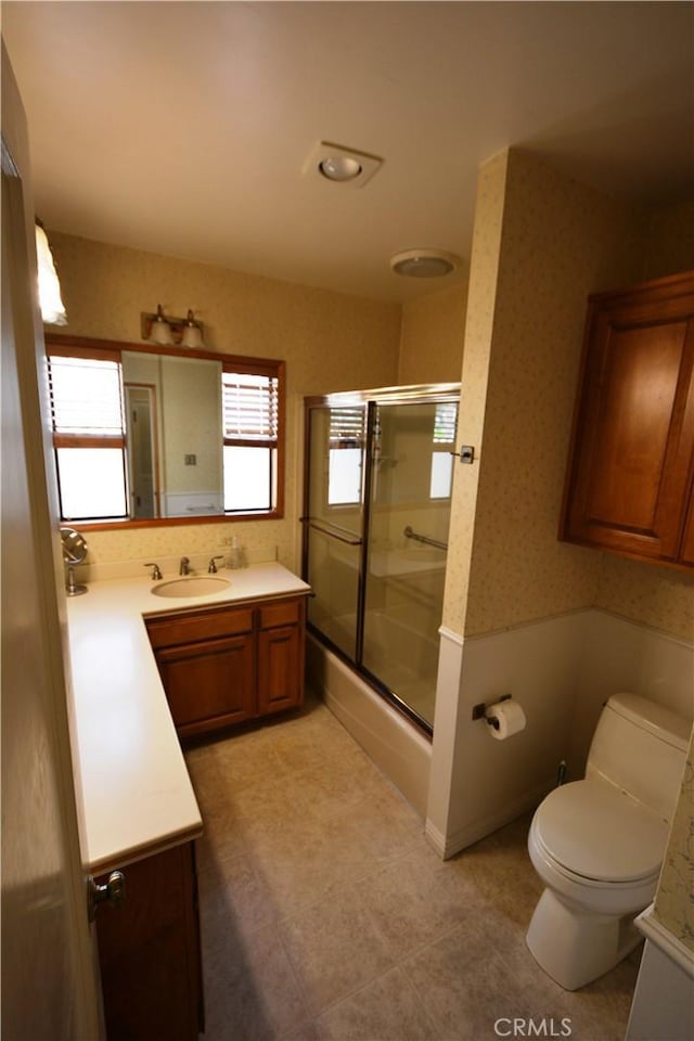 11514 Beverly Blvd, Whittier, CA 90601 - bathroom featuring vanity and shower / bath combination with glass door