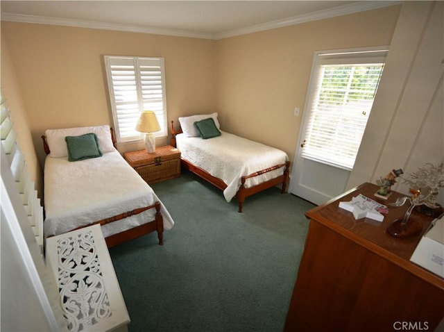 11514 Beverly Blvd, Whittier, CA 90601 - bedroom with ornamental molding and carpet flooring