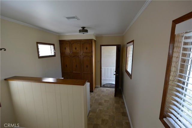 11514 Beverly Blvd, Whittier, CA 90601 - corridor with crown molding