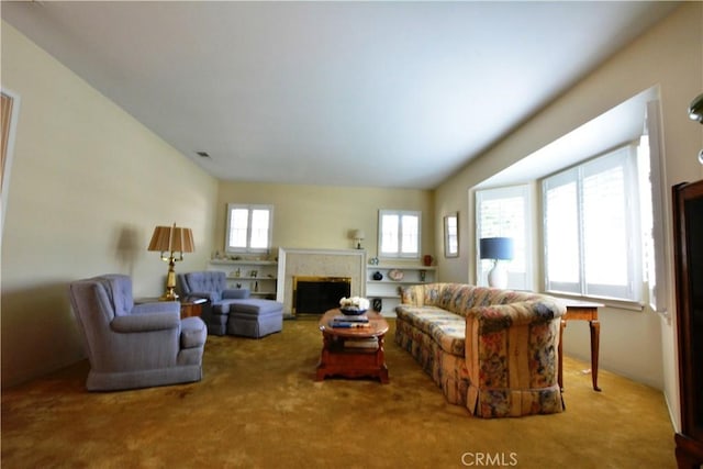 11514 Beverly Blvd, Whittier, CA 90601 - carpeted living room with a fireplace