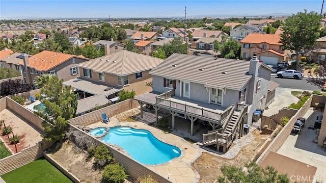 38701 Annette Ave, Palmdale, CA 93551 - aerial view of residential area featuring a pool
