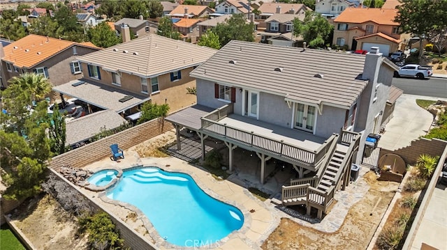 38701 Annette Ave, Palmdale, CA 93551 - aerial perspective of suburban area featuring a pool area