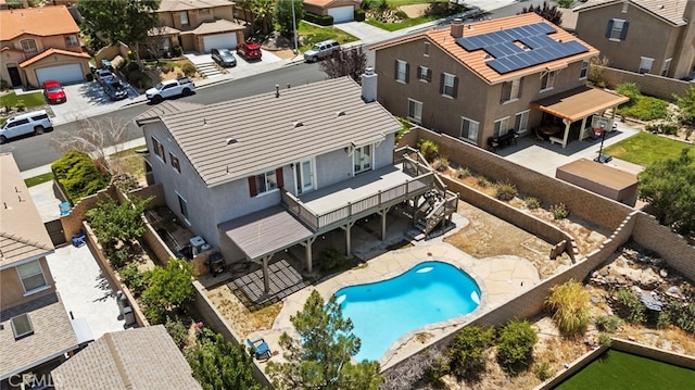 38701 Annette Ave, Palmdale, CA 93551 - aerial view of residential area with a pool