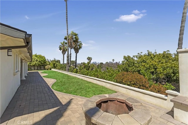 4508 Don Timoteo Dr, Los Angeles, CA 90008 - view of patio featuring an outdoor fire pit