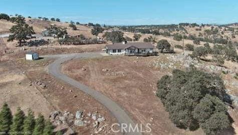9307 Banderilla Dr, La Grange, CA 95329 - aerial view of property and surrounding area with rural landscape