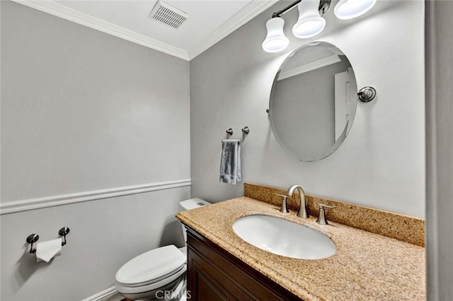 3595 Sego St, Irvine, CA 92606 - bathroom featuring toilet, vanity, and crown molding