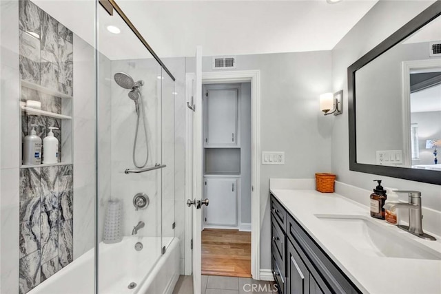 3595 Sego St, Irvine, CA 92606 - bathroom with enclosed tub / shower combo, vanity, and tile patterned floors