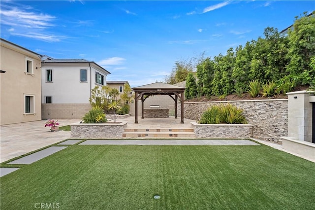 51 Eider Run, Irvine, CA 92618 - view of grassy yard with a gazebo and a patio area