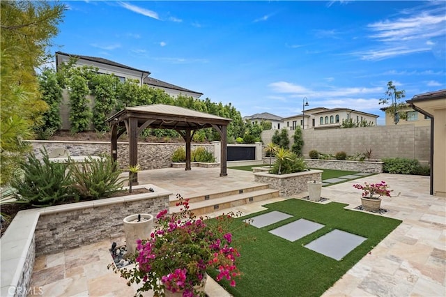 51 Eider Run, Irvine, CA 92618 - fenced backyard with a patio area and a gazebo