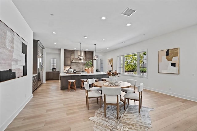51 Eider Run, Irvine, CA 92618 - dining space with recessed lighting and light wood-style flooring