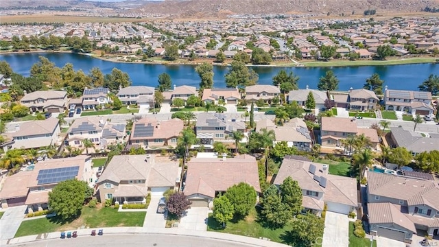 27840 Pointe Breeze Dr, Menifee, CA 92585 - aerial view of property and surrounding area featuring nearby suburban area and a water and mountain view