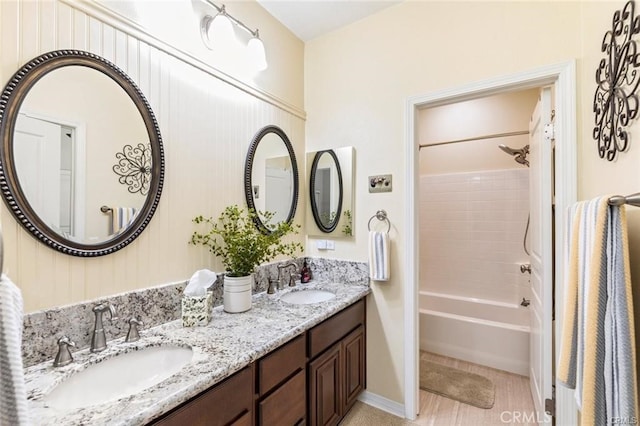 27840 Pointe Breeze Dr, Menifee, CA 92585 - full bath featuring double vanity and  shower combination