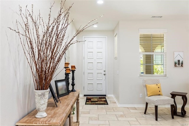 27840 Pointe Breeze Dr, Menifee, CA 92585 - foyer featuring recessed lighting and baseboards
