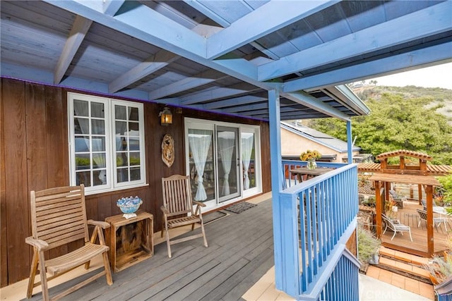 335 Rainbow Crest Rd, Fallbrook, CA 92028 - view of wooden deck
