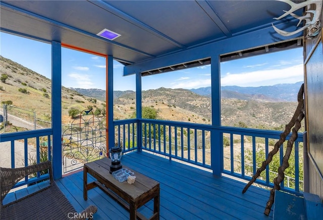 335 Rainbow Crest Rd, Fallbrook, CA 92028 - deck featuring a mountain view