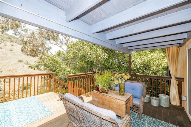 335 Rainbow Crest Rd, Fallbrook, CA 92028 - view of wooden terrace