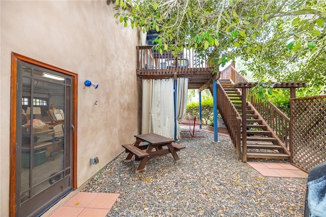 335 Rainbow Crest Rd, Fallbrook, CA 92028 - view of patio / terrace featuring stairway