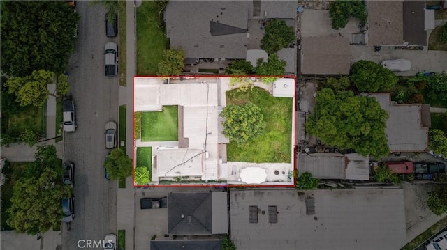 4819 Church St, Pico Rivera, CA 90660 - aerial overview of property's location featuring property boundaries highlighted