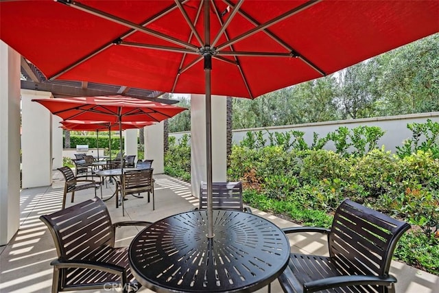156 Barrow, Irvine, CA 92620 - view of patio with outdoor dining space