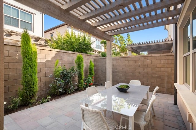 156 Barrow, Irvine, CA 92620 - fenced backyard featuring a patio area, outdoor dining area, and a pergola