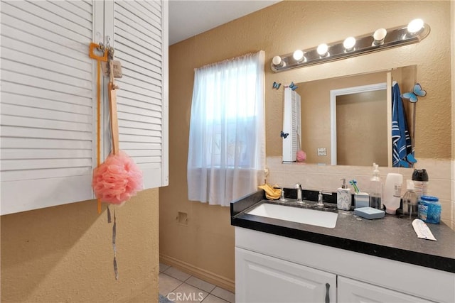 11225 1st St, Hesperia, CA 92345 - bathroom with vanity and tile patterned flooring