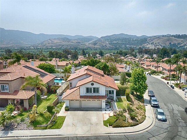24650 Via Melinda, Yorba Linda, CA 92887 - aerial view of residential area with a mountain backdrop