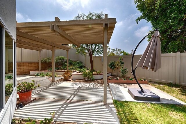24650 Via Melinda, Yorba Linda, CA 92887 - fenced backyard with a patio area and a pergola