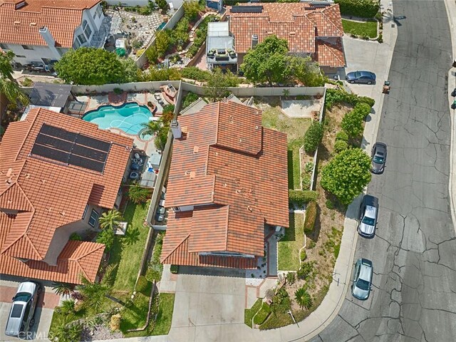 24650 Via Melinda, Yorba Linda, CA 92887 - aerial overview of property's location featuring a pool